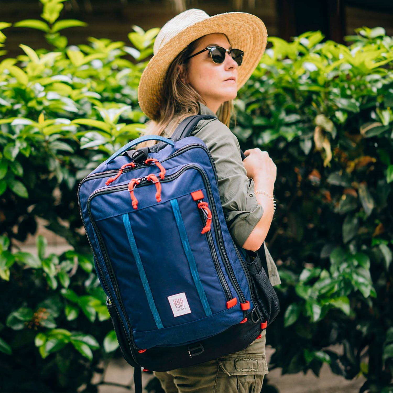 image:imageTopo Designs Global Travel Bag 3040 Liter Carryon Compliant Versatile Pack 3 Carry Options External Laptop Sleeve EcoFriendly 30L Apex Pond BlueOlive