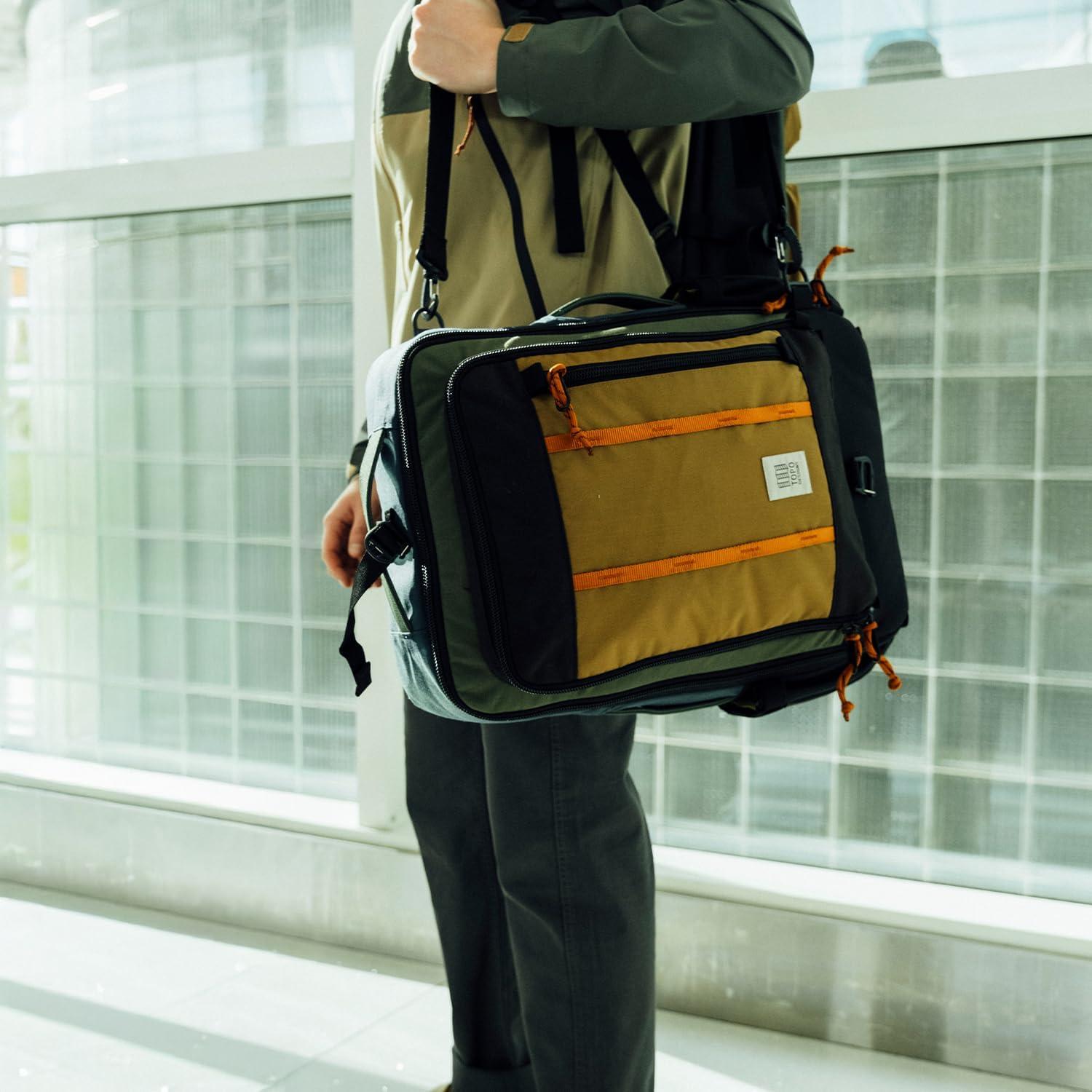 image:imageTopo Designs Global Travel Bag 3040 Liter Carryon Compliant Versatile Pack 3 Carry Options External Laptop Sleeve EcoFriendly 30L Apex Pond BlueOliveDark Khaki