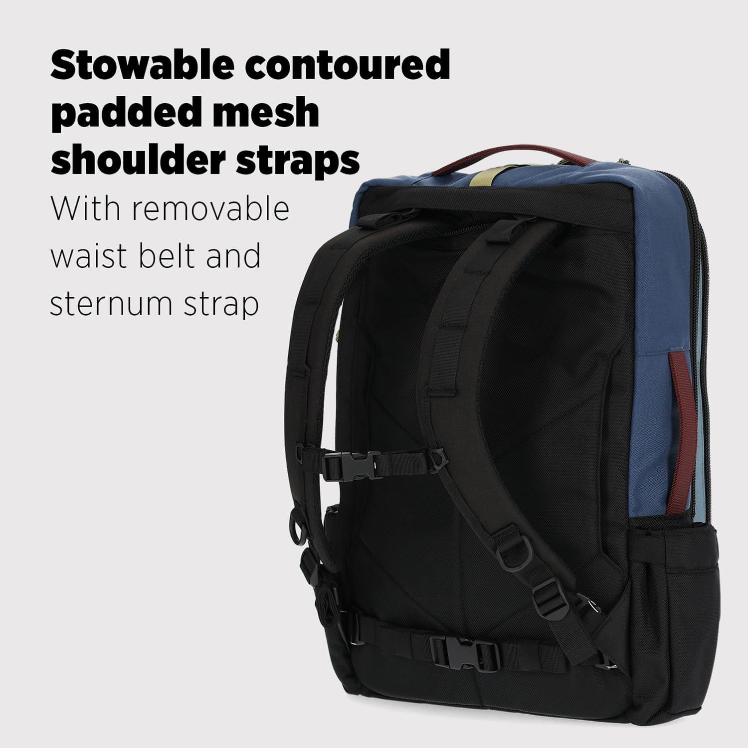 image:imageTopo Designs Global Travel Bag 3040 Liter Carryon Compliant Versatile Pack 3 Carry Options External Laptop Sleeve EcoFriendly 30L Apex Pond BlueOlive