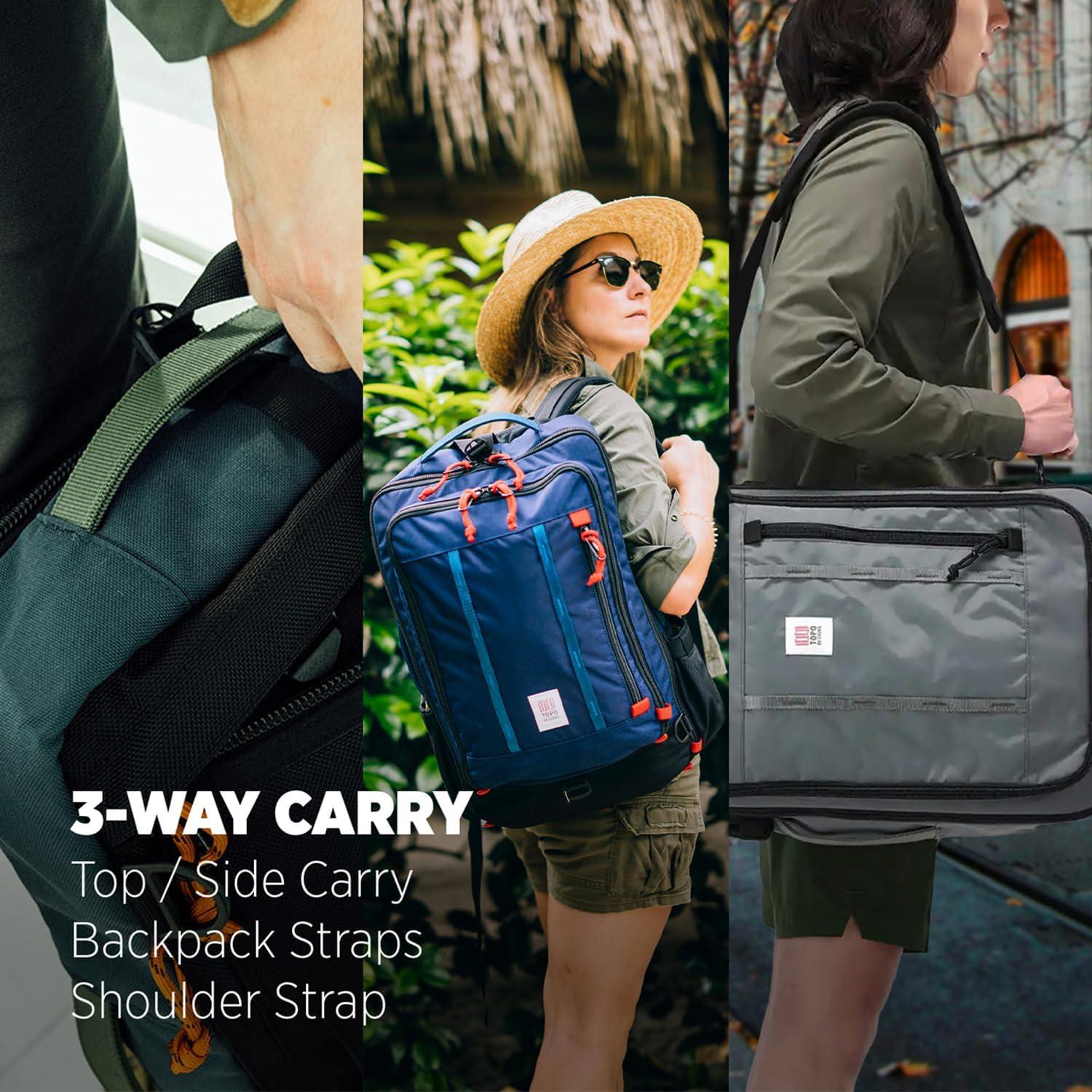 image:imageTopo Designs Global Travel Bag 3040 Liter Carryon Compliant Versatile Pack 3 Carry Options External Laptop Sleeve EcoFriendly 30L Apex Pond BlueOlive