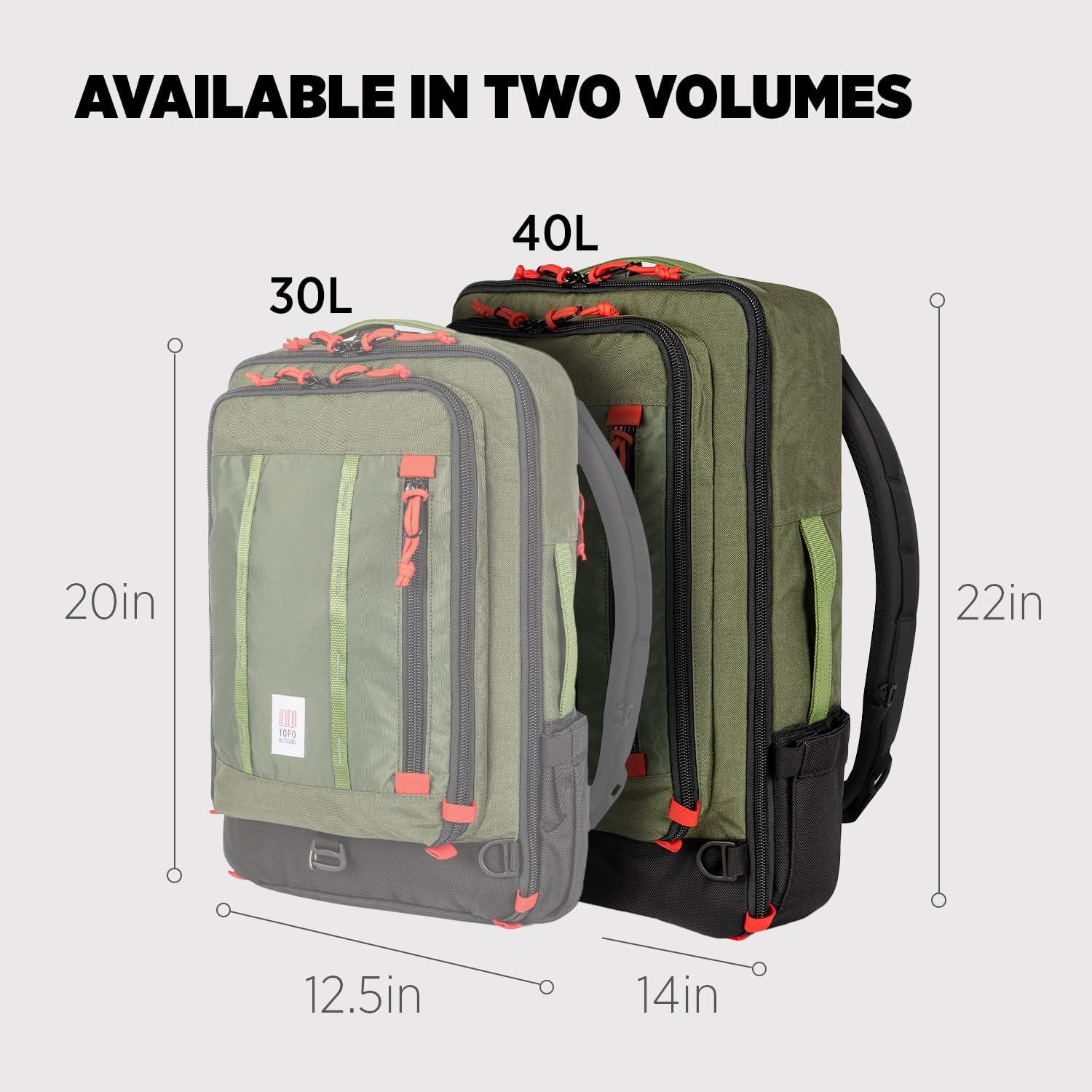 image:imageTopo Designs Global Travel Bag 3040 Liter Carryon Compliant Versatile Pack 3 Carry Options External Laptop Sleeve EcoFriendly 30L Apex Pond BlueOriginal Olive