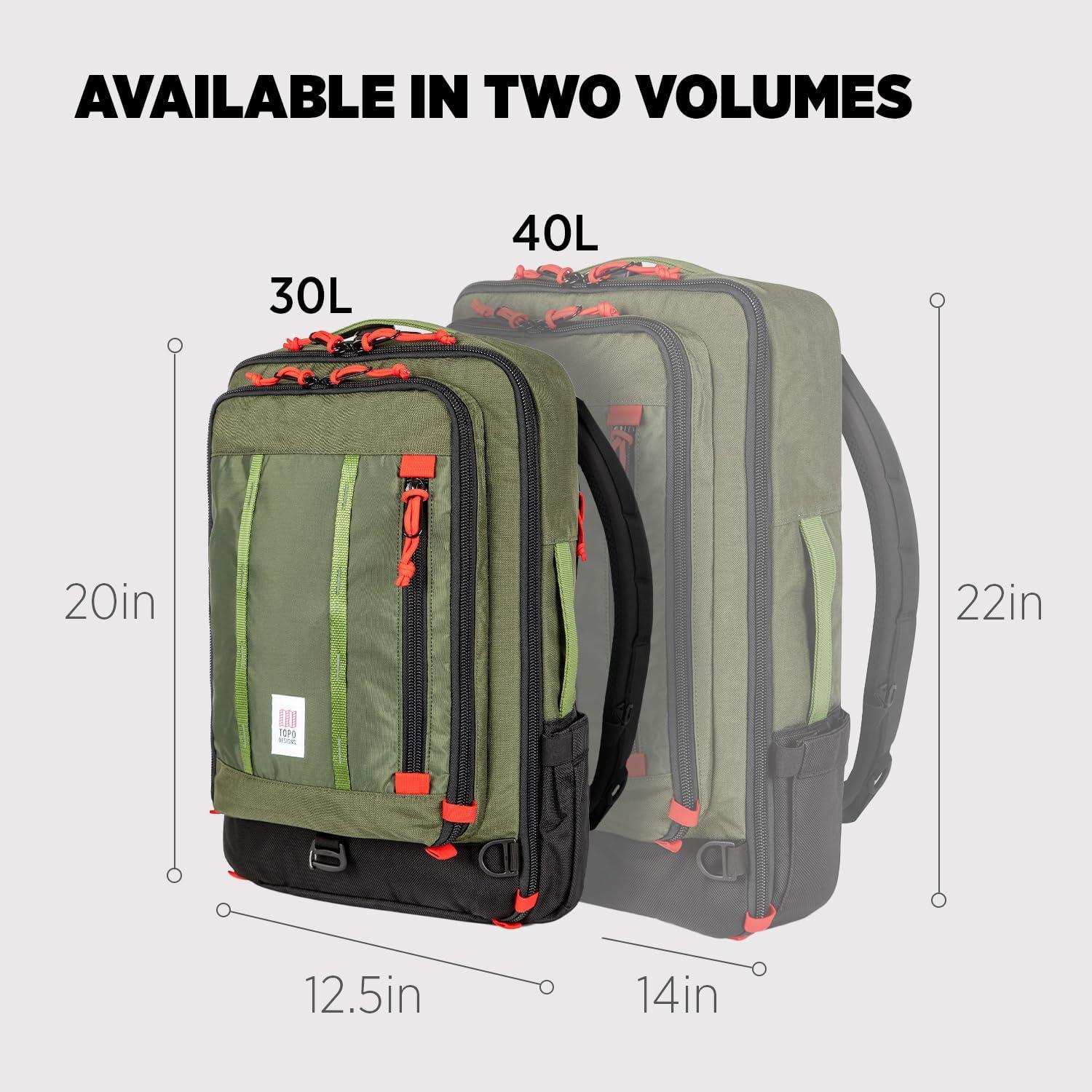 image:imageTopo Designs Global Travel Bag 3040 Liter Carryon Compliant Versatile Pack 3 Carry Options External Laptop Sleeve EcoFriendly 30L Apex Pond BlueOriginal Olive