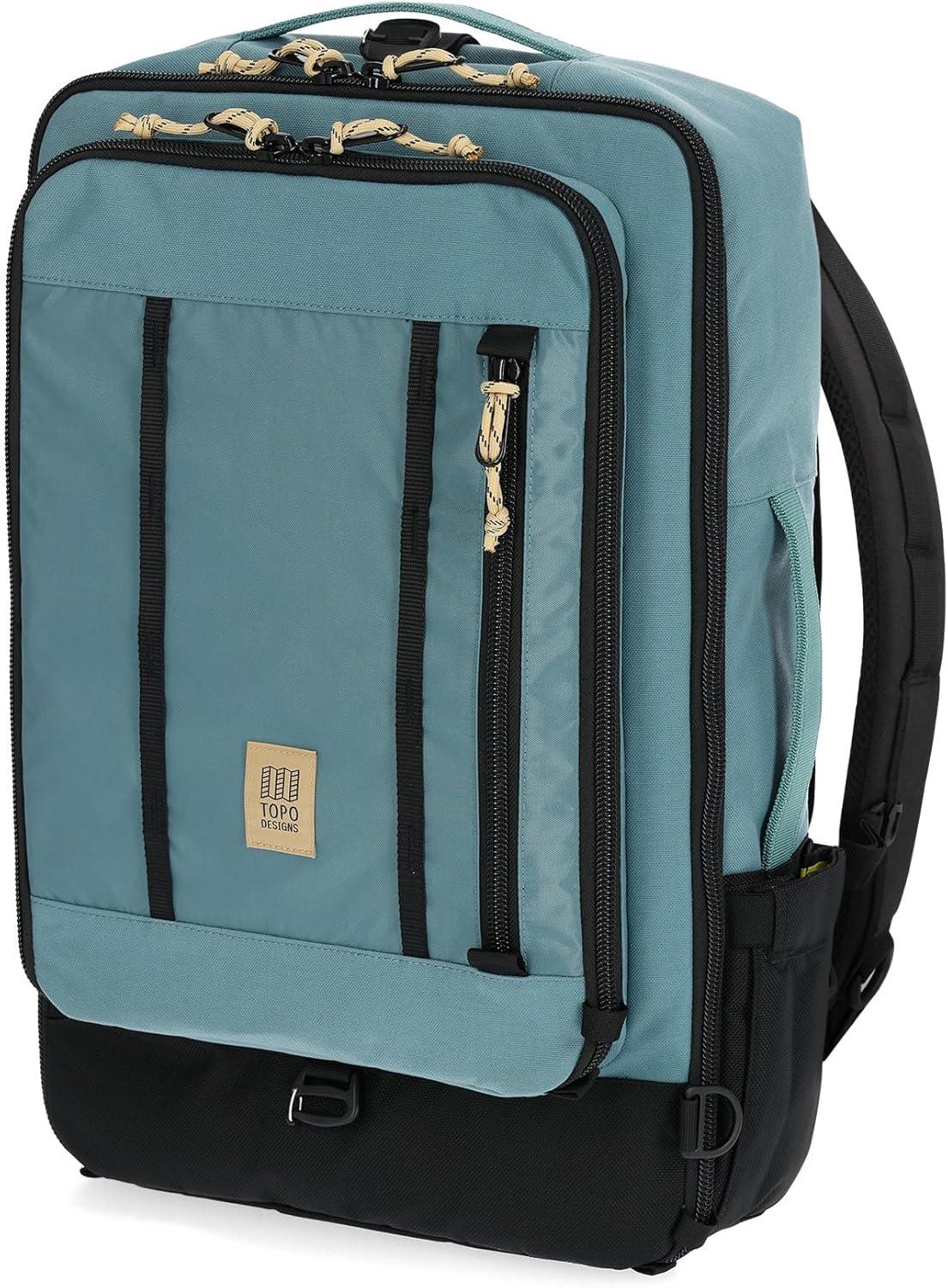 image:imageTopo Designs Global Travel Bag 3040 Liter Carryon Compliant Versatile Pack 3 Carry Options External Laptop Sleeve EcoFriendly 30L Apex Pond BlueSea Pine