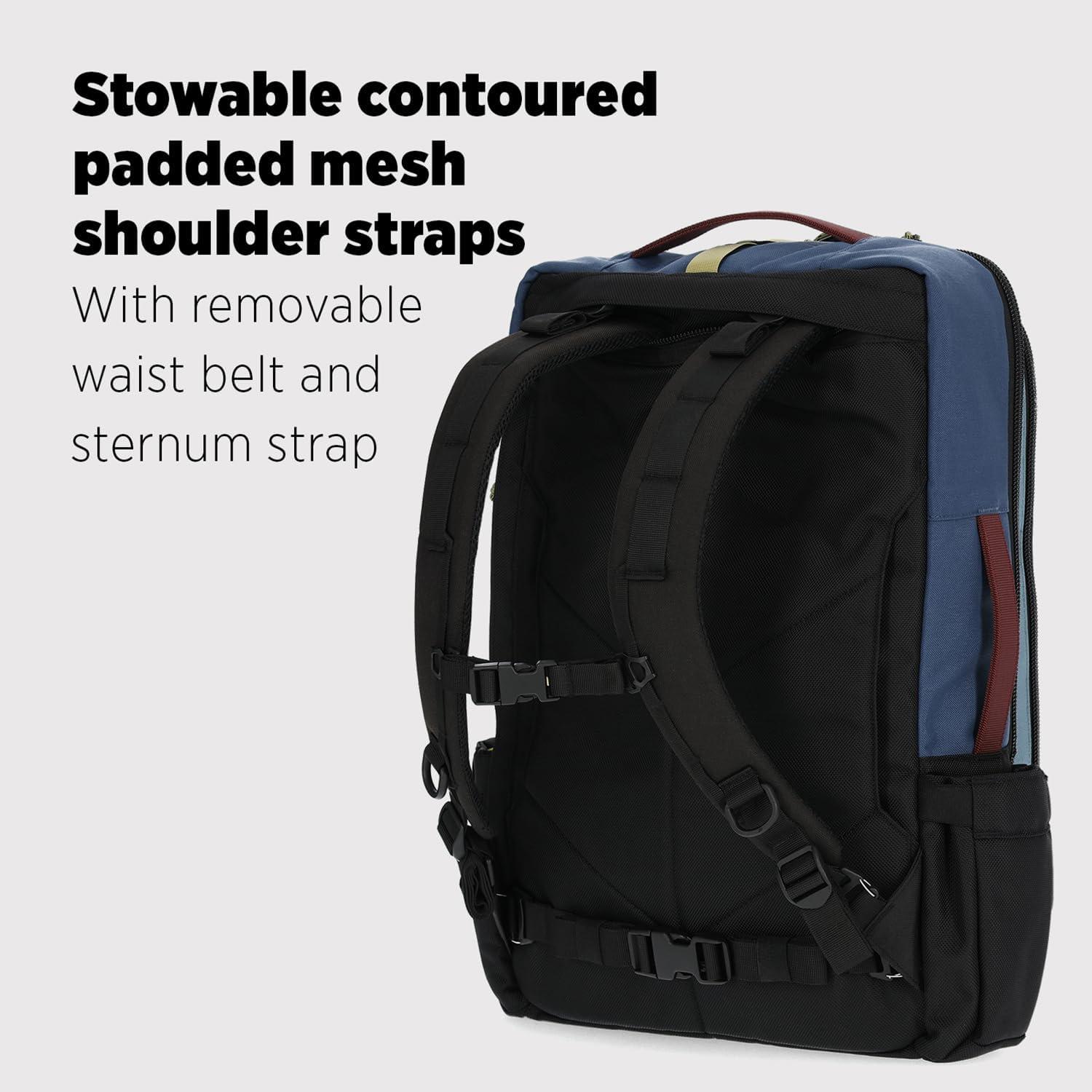 image:imageTopo Designs Global Travel Bag 3040 Liter Carryon Compliant Versatile Pack 3 Carry Options External Laptop Sleeve EcoFriendly 30L Apex Pond BlueSea Pine