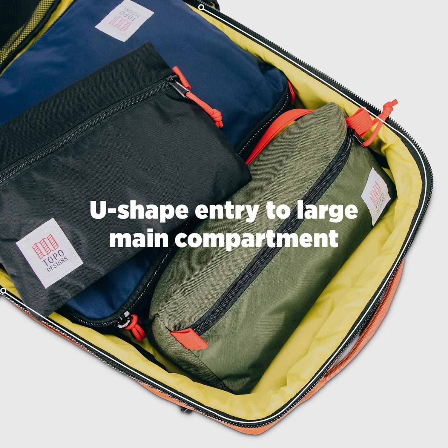 image:imageTopo Designs Global Travel Bag 3040 Liter Carryon Compliant Versatile Pack 3 Carry Options External Laptop Sleeve EcoFriendly 30L Apex Pond BlueSea Pine