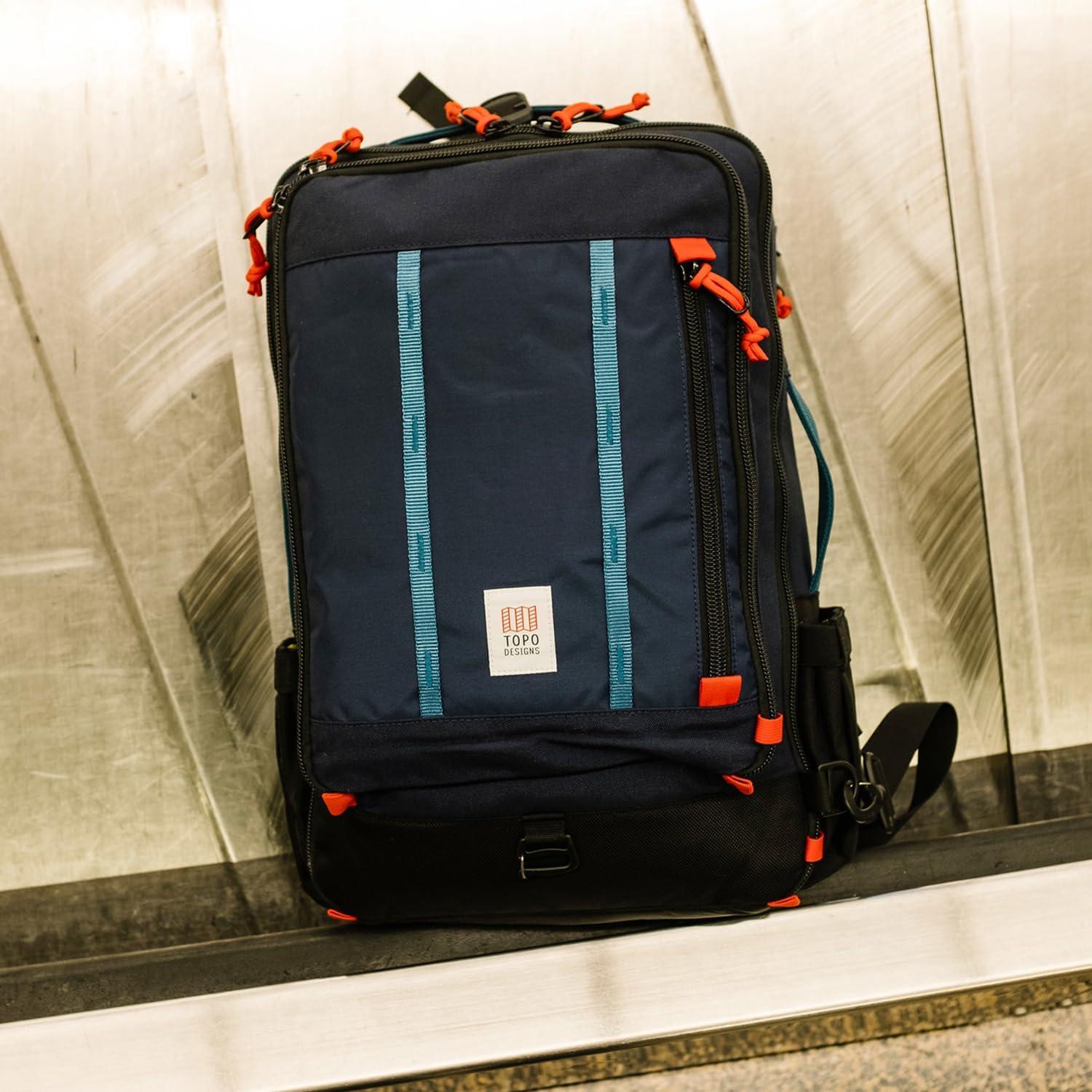 image:imageTopo Designs Global Travel Bag 3040 Liter Carryon Compliant Versatile Pack 3 Carry Options External Laptop Sleeve EcoFriendly 30L Apex Pond BlueSea Pine