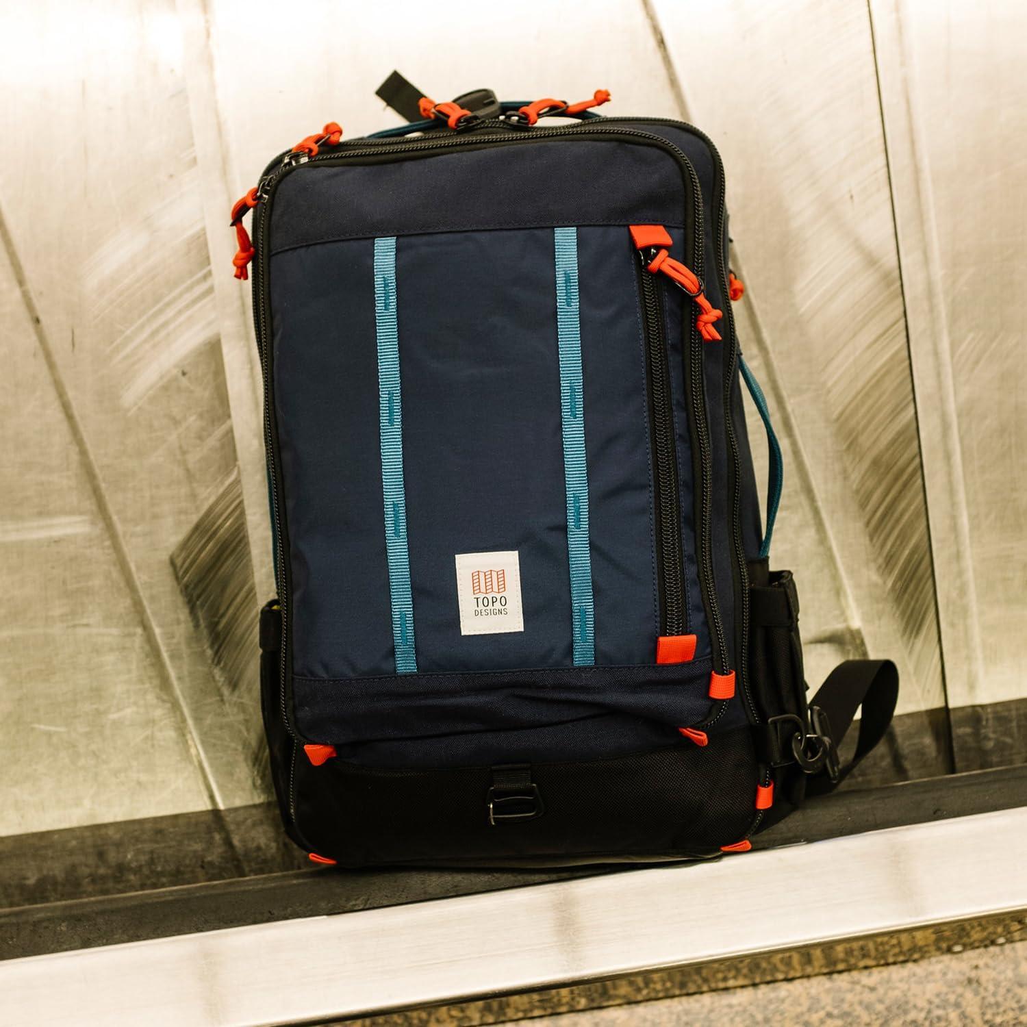 image:imageTopo Designs Global Travel Bag 3040 Liter Carryon Compliant Versatile Pack 3 Carry Options External Laptop Sleeve EcoFriendly 30L Apex Pond BlueWoodlandElmwood