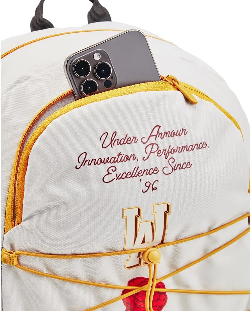 image:imageUnder Armour Hustle Sport Backpack114 White Clay Black Golden Yellow