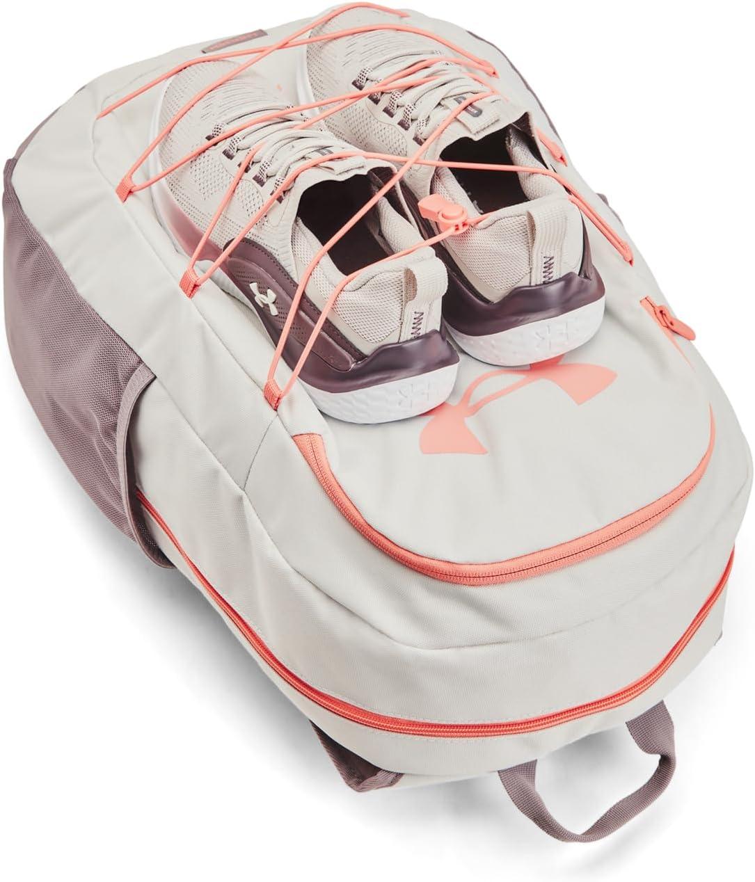 image:imageUnder Armour Hustle Sport Backpack115 White Clay Tetra Gray Aero Orange