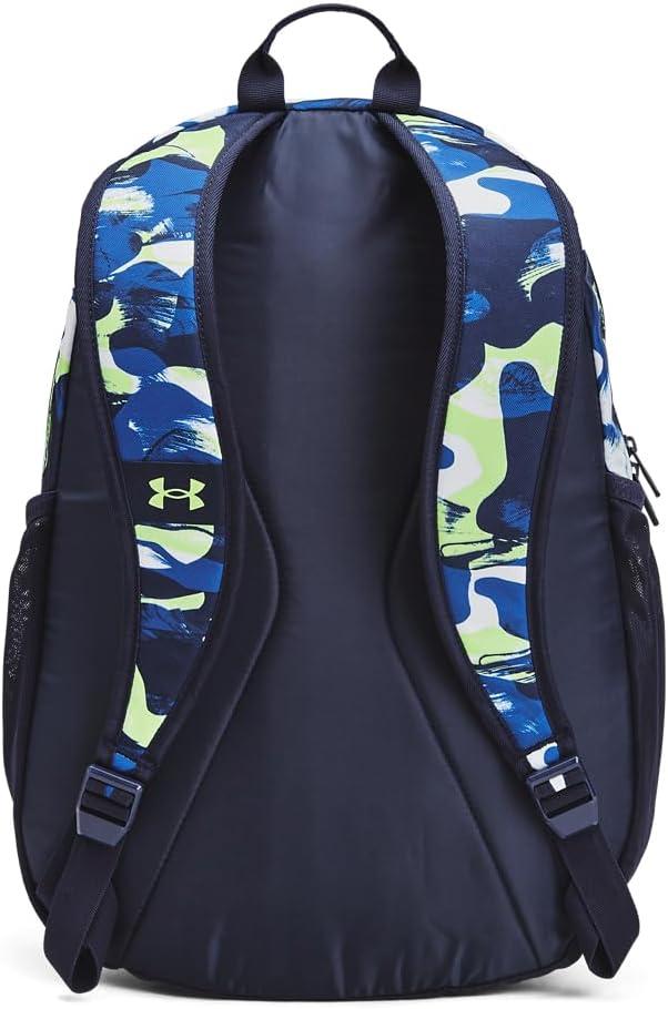 image:imageUnder Armour Hustle Sport Backpack432 Tech Blue Midnight Navy Morph Green