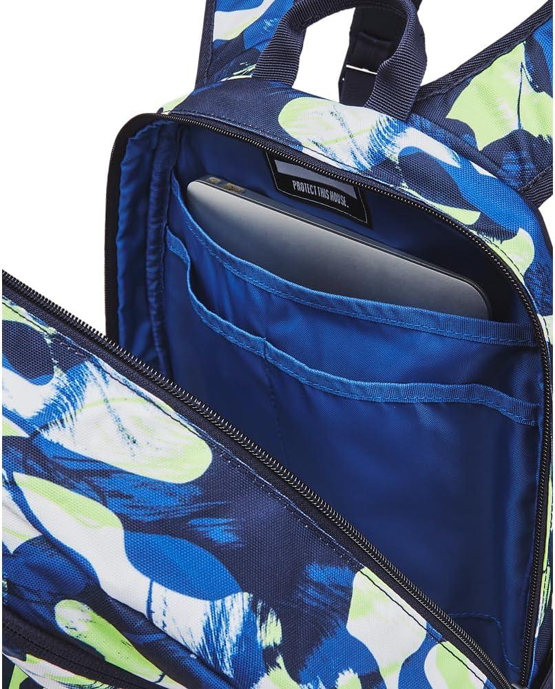 image:imageUnder Armour Hustle Sport Backpack432 Tech Blue Midnight Navy Morph Green