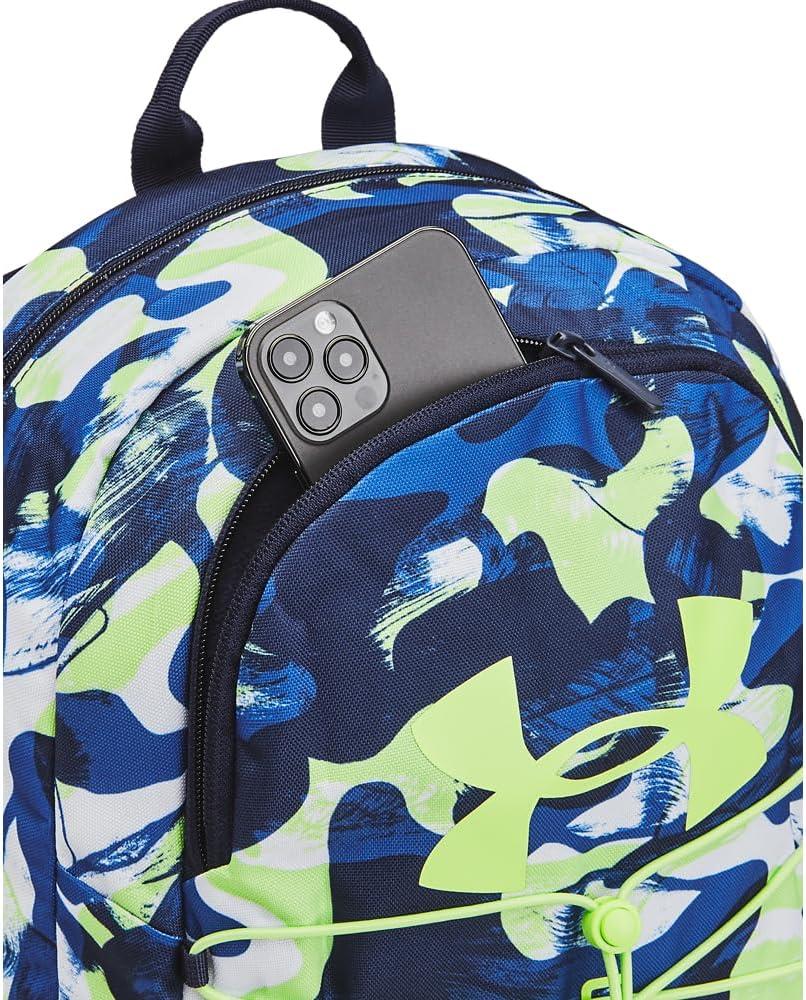 image:imageUnder Armour Hustle Sport Backpack432 Tech Blue Midnight Navy Morph Green