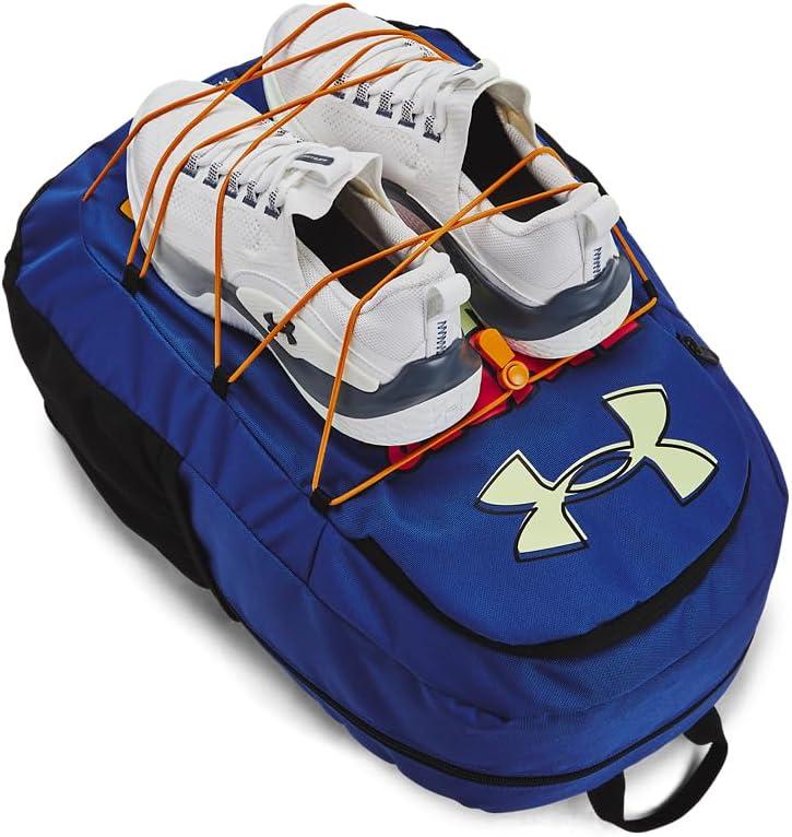 image:imageUnder Armour Hustle Sport Backpack434 Tech Blue Black Retro Green