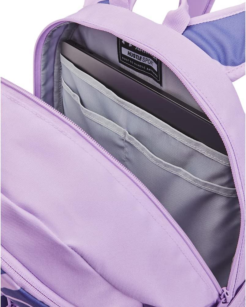 image:imageUnder Armour Hustle Sport Backpack515 Nebula Purple Metallic Silver