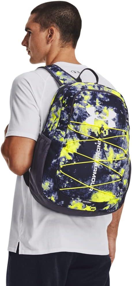 image:imageUnder Armour Hustle Sport Backpack558 Tempered Steel Yellow Ray White