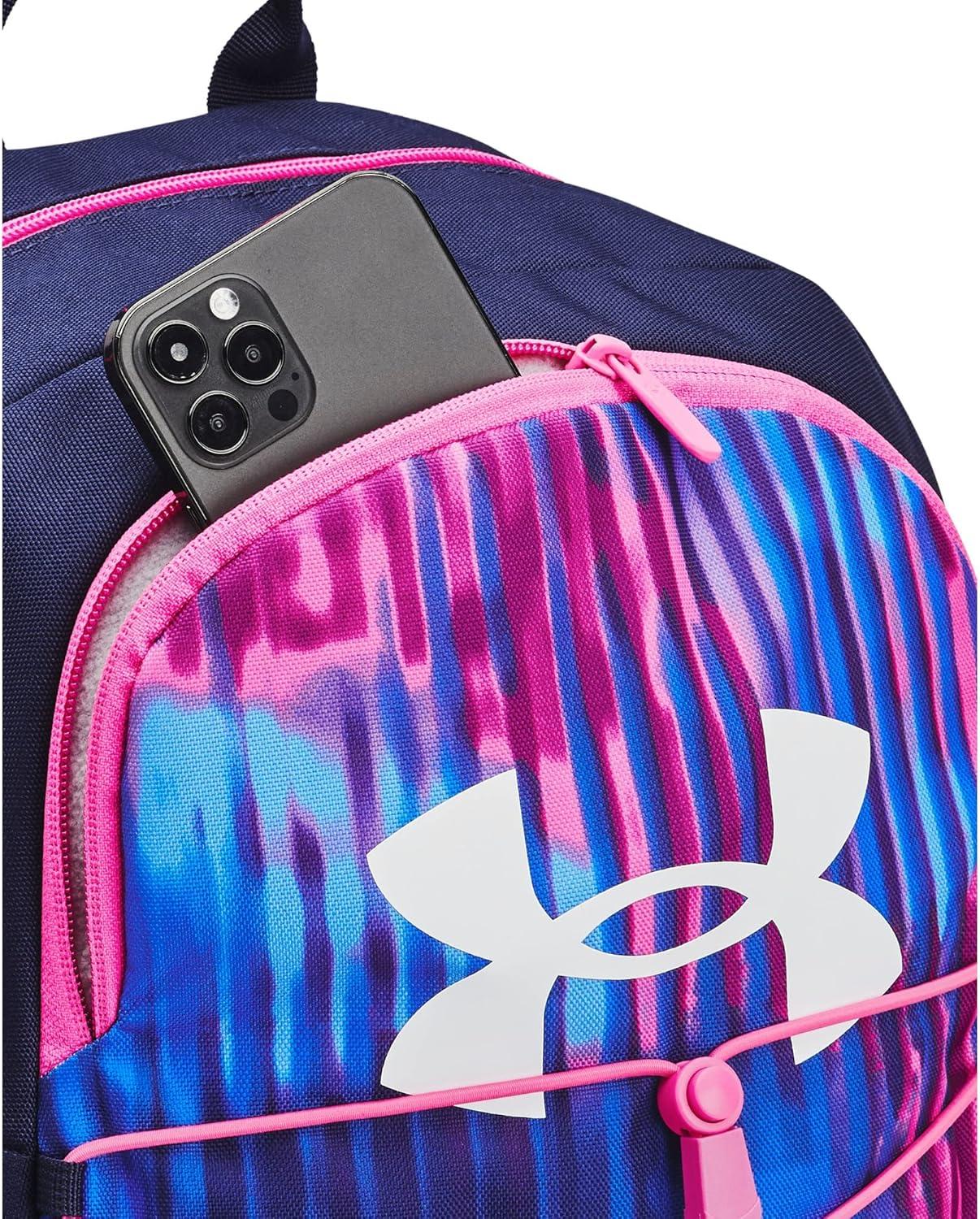 image:imageUnder Armour Hustle Sport Backpack652 Rebel Pink Midnight Navy White