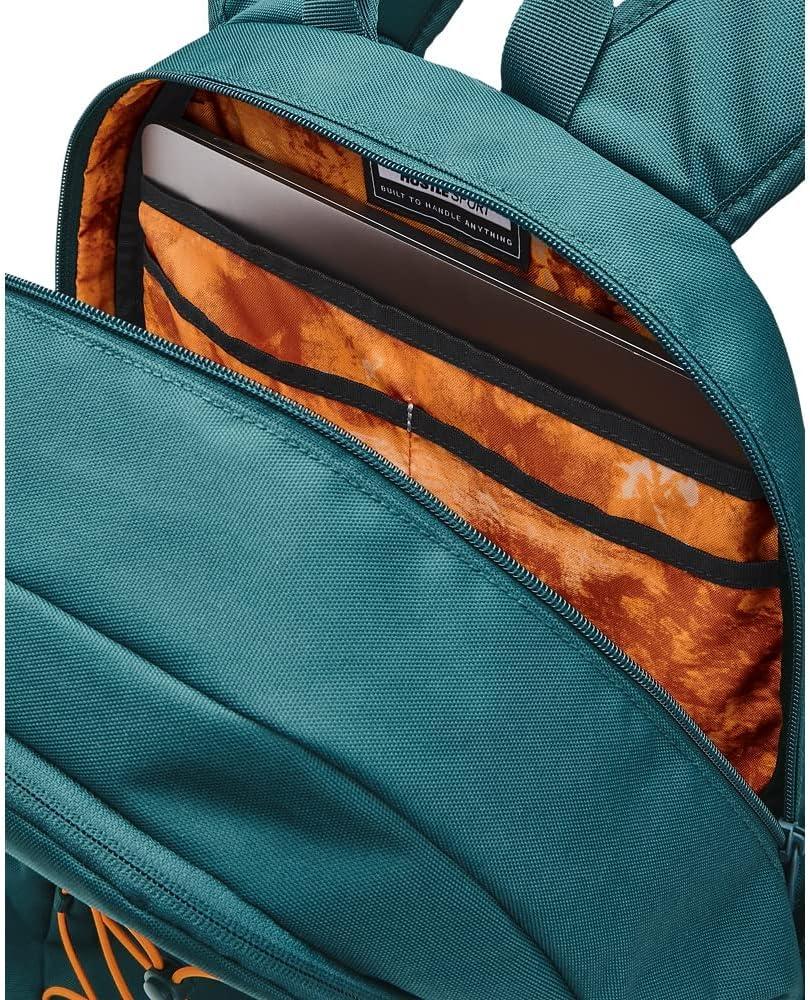 image:imageUnder Armour Hustle Sport Backpack716 Tourmaline Teal Opal Green Orange Ice