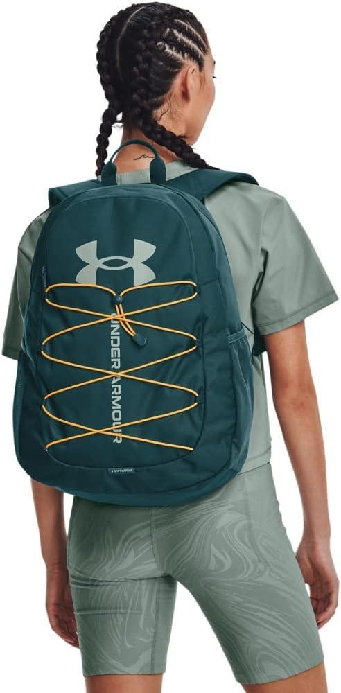 image:imageUnder Armour Hustle Sport Backpack716 Tourmaline Teal Opal Green Orange Ice
