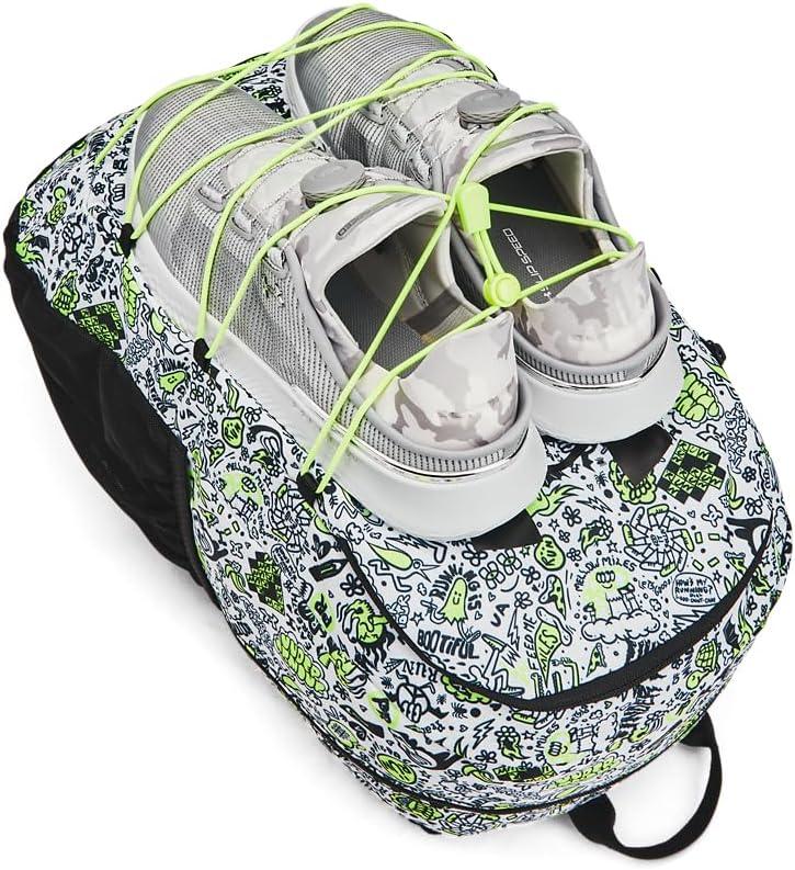image:imageUnder Armour Hustle Sport Backpack732 High Vis Yellow Black Metallic Black