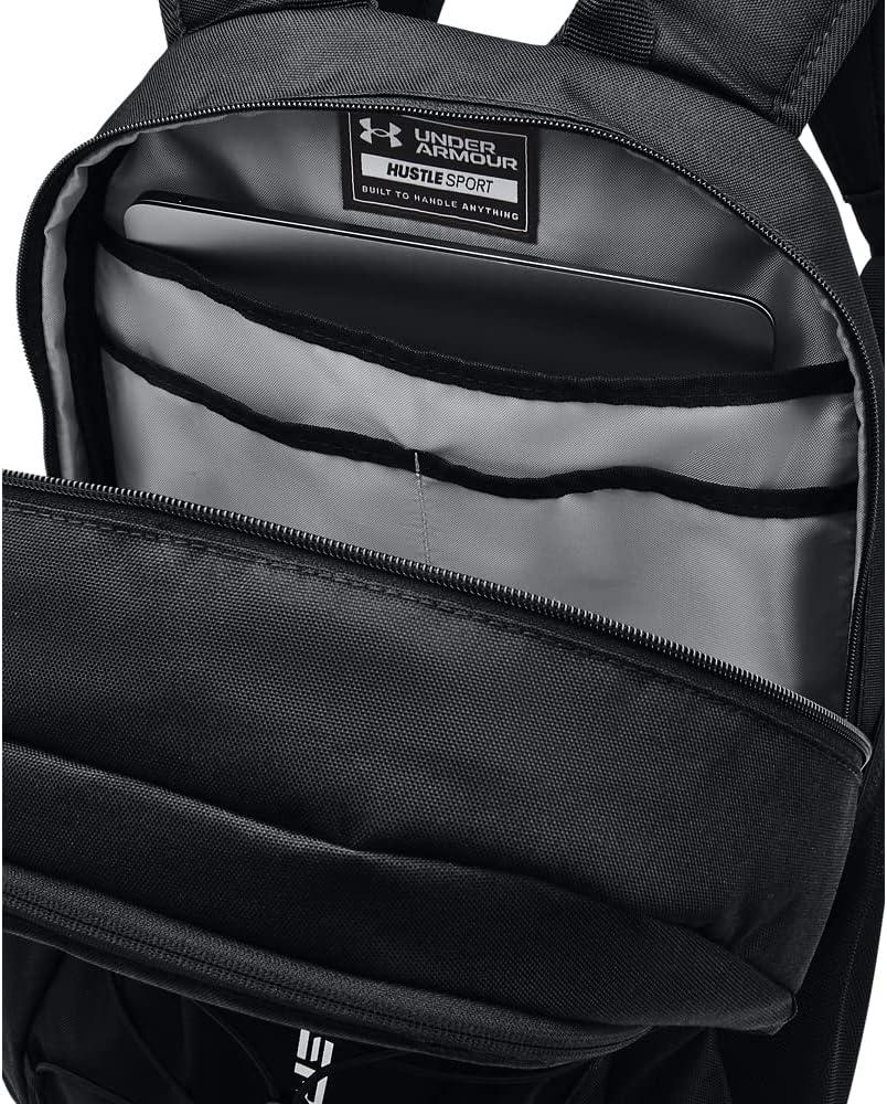 image:imageUnder Armour Hustle Sport BackpackBlack 001Silver