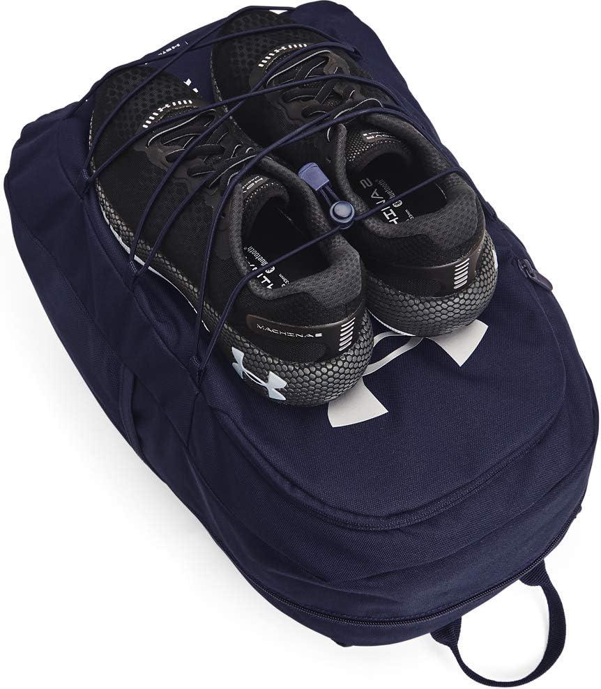 image:imageUnder Armour Hustle Sport BackpackMidnight Navy 410Metallic Silver