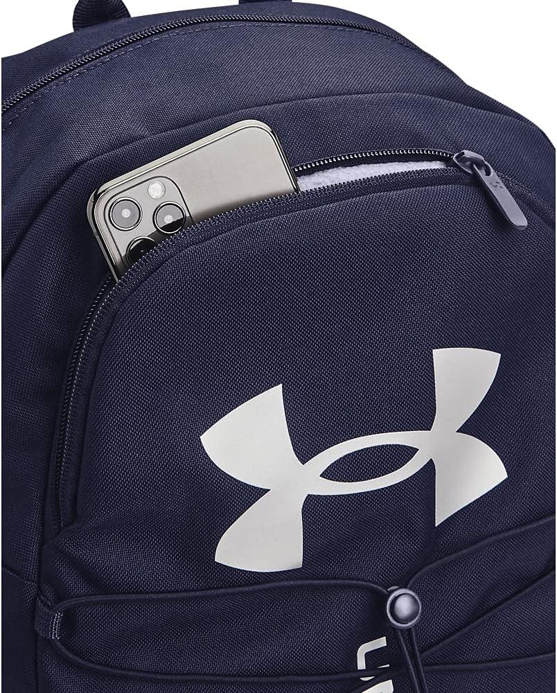 image:imageUnder Armour Hustle Sport BackpackMidnight Navy 410Metallic Silver