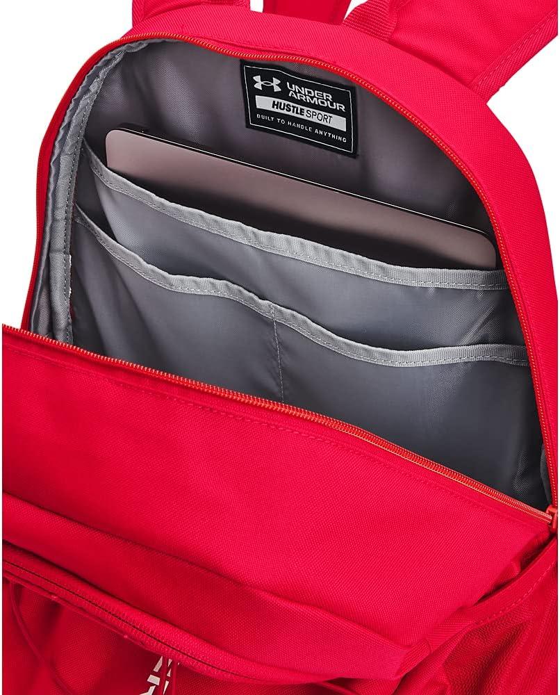 image:imageUnder Armour Hustle Sport BackpackRed 600Metallic Silver