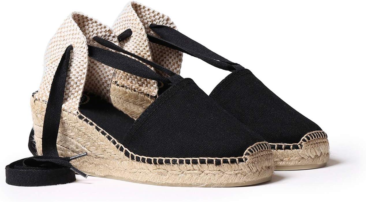 image:imageValencian espadrille with strings VALENCIABlack Canvas