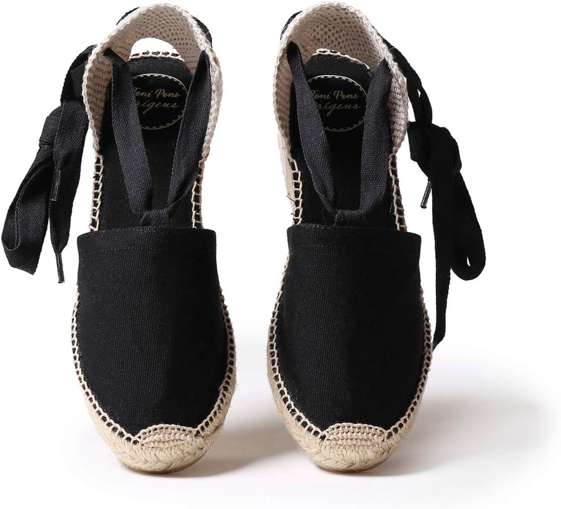 image:imageValencian espadrille with strings VALENCIABlack Canvas