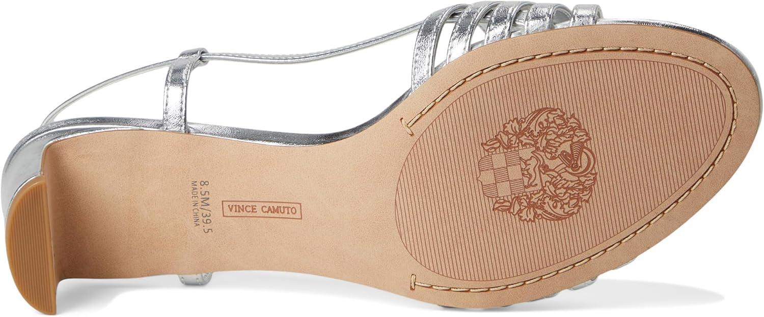 image:imageVince Camuto womens Layton Strappy Kitten Heel SandalsLux Silver