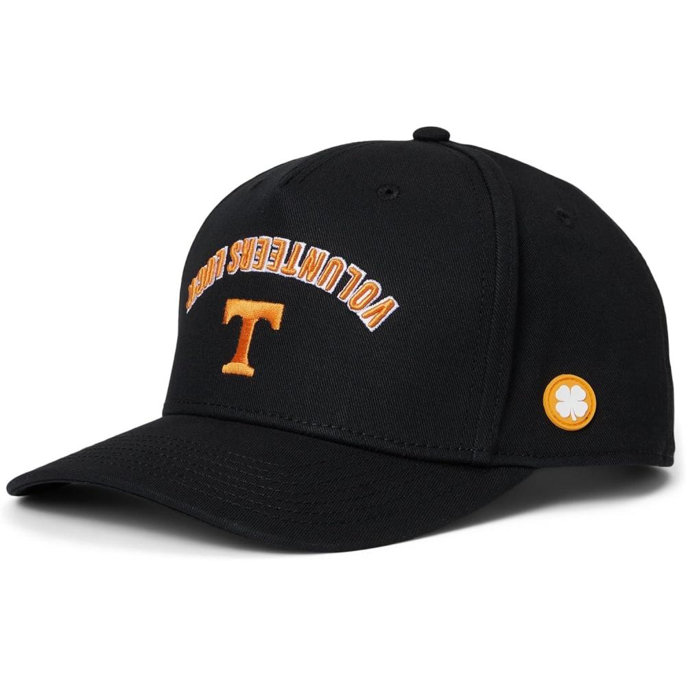 image:imageBlack Clover Standard Tennessee Game Day Adjustable Snapback Hat BlackCotton Twill Orange 3D Emboridery