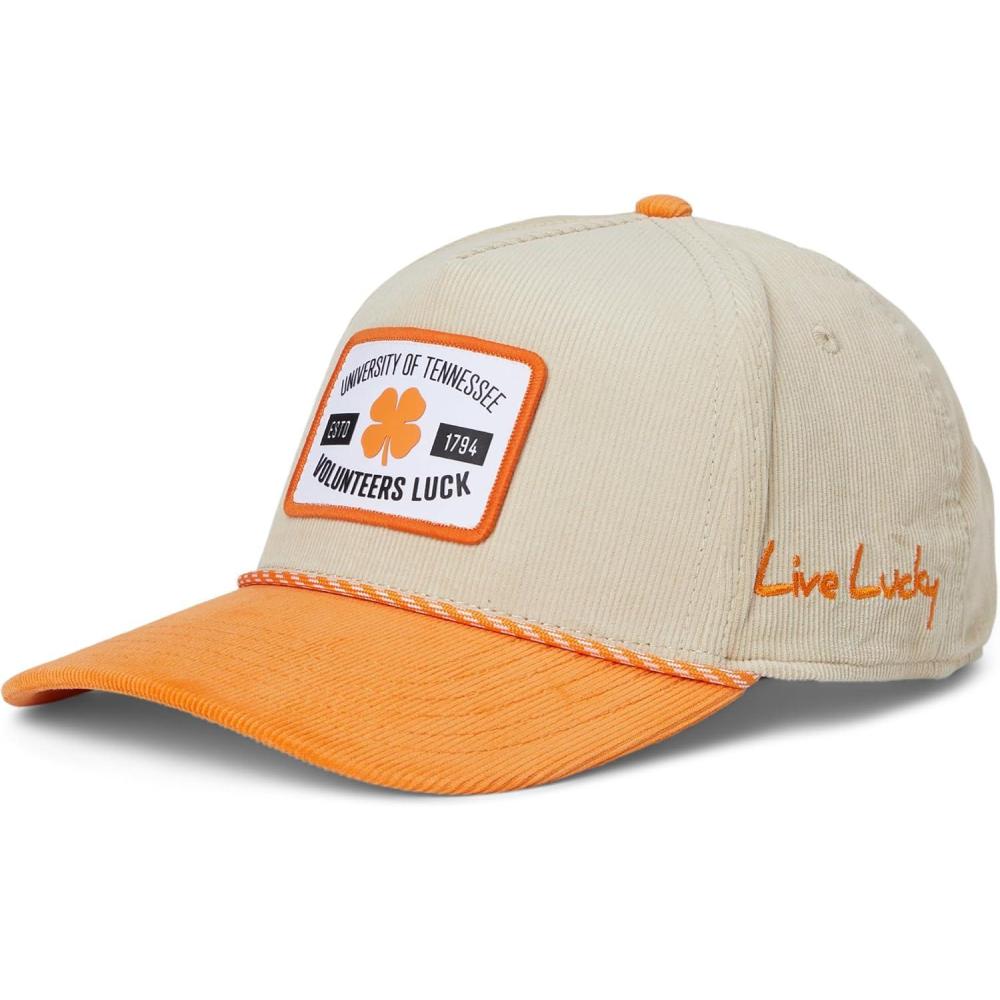 image:imageBlack Clover Standard Tennessee Legacy Adjustable Snapback Hat NaturalOrangeCorduory with Rope HD Patch