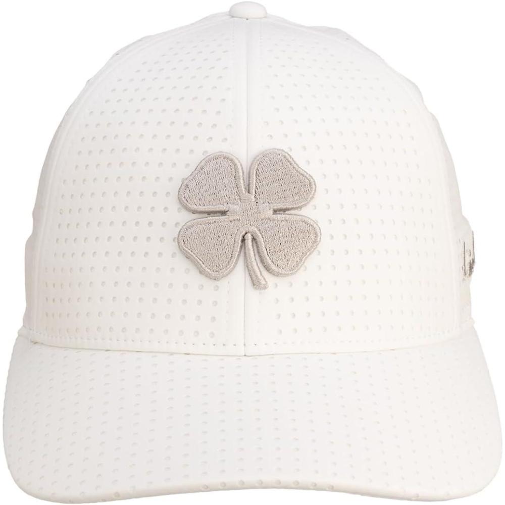 image:imageBlack Clover Unisex Standard Perf Fitted Golf HatWhite Perforated Hat3d Silver Clover