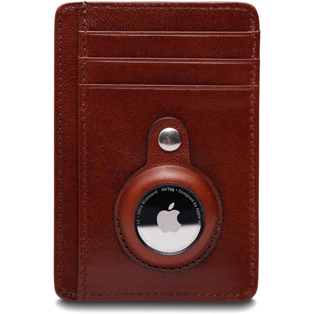image:imageBosca Unisex Old Leather  Airtag SevenPocket ID Card Case Dark Brown OSDark Brown
