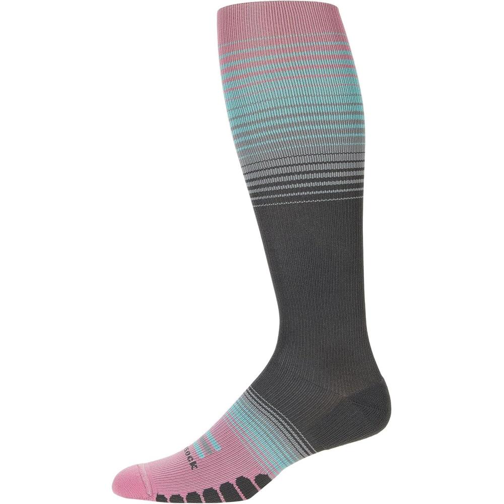 image:imageEurosock Boys Graduated Compression Multi Stripe OTCBisque Charcoal