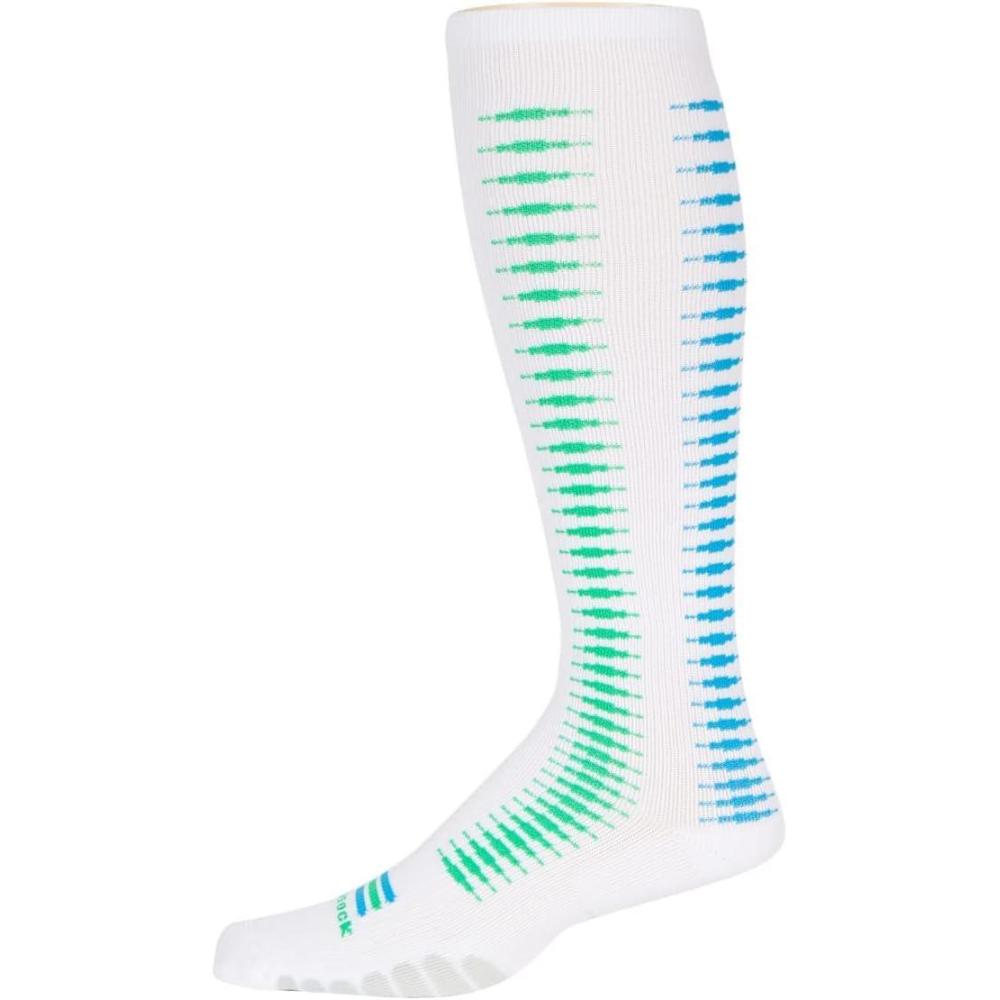 image:imageEurosock Boys Graduated Compression Multi Stripe OTCElectra White