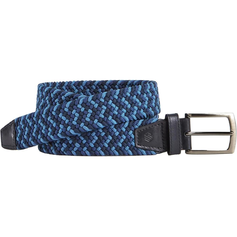 image:imageJohnston amp Murphy Mens Woven Stretch Knit BeltNavy Multi