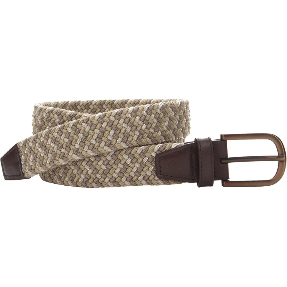 image:imageJohnston amp Murphy Mens Woven Stretch Knit BeltTan Multi