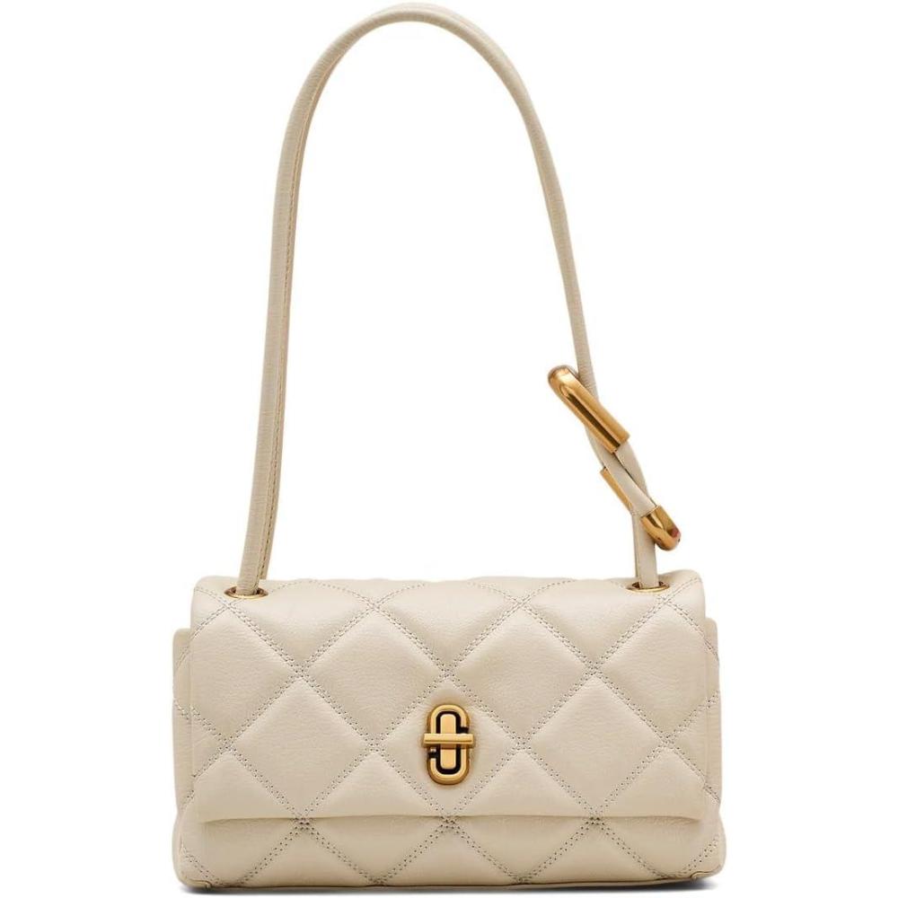 image:imageMarc Jacobs Womens The Quilted Mini Dual Shoulder BagCloud White
