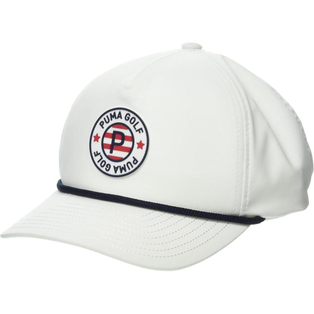 image:imagePuma Golf Mens Pars Stripes Rope Tech CapCapWhite Glow