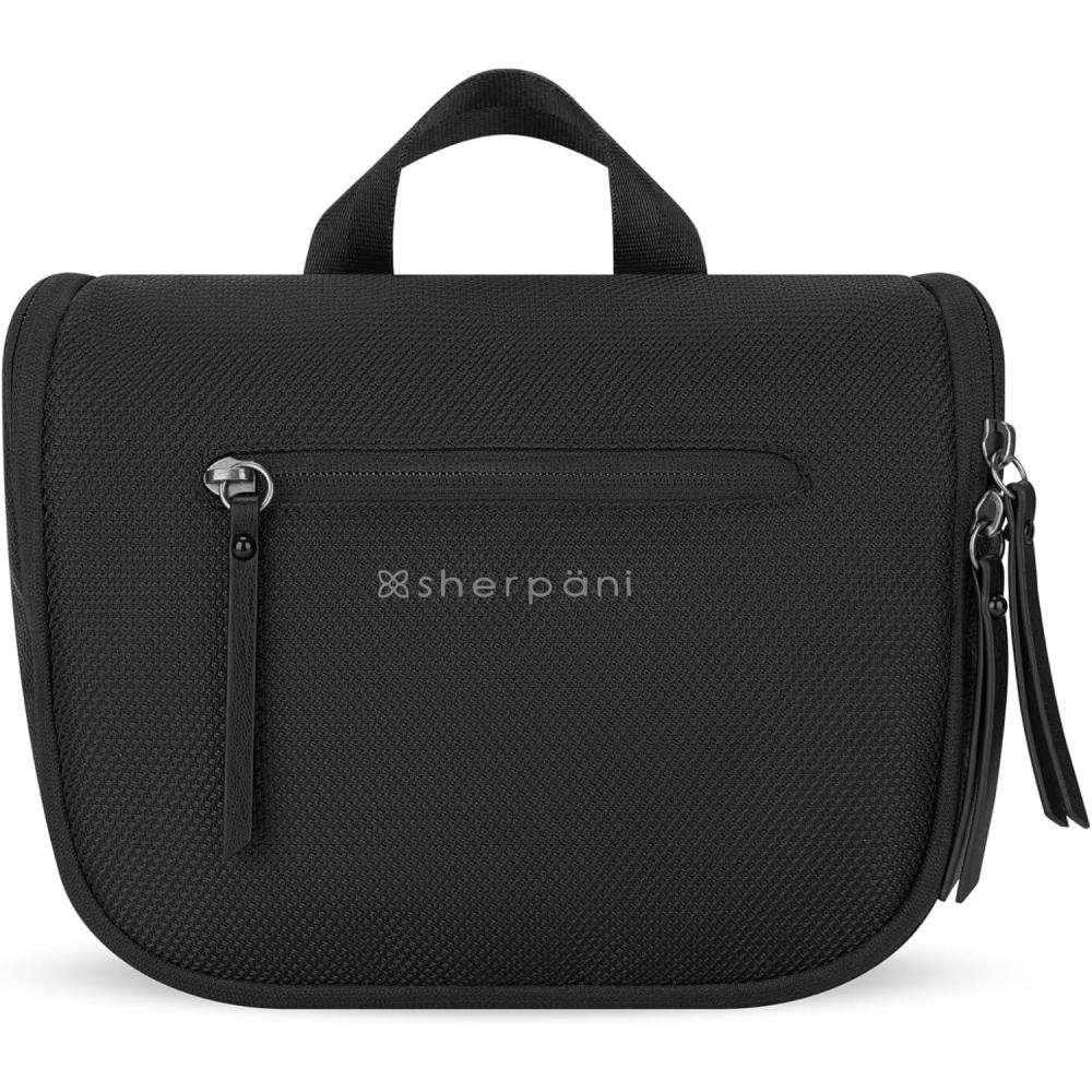 image:imageSherpani CoPilot Travel Toiletry Bag Hanging Cosmetic Organizer Water Resistant Makeup Bag Shower Dopp Kit Essentials Toiletries for Women Travel Gift SakuraCarbon Signature