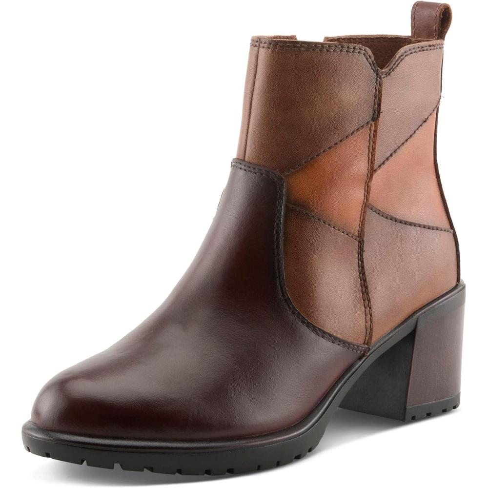 image:imageSpring Step Womens Patchpower Ankle BootDark Brown Multi