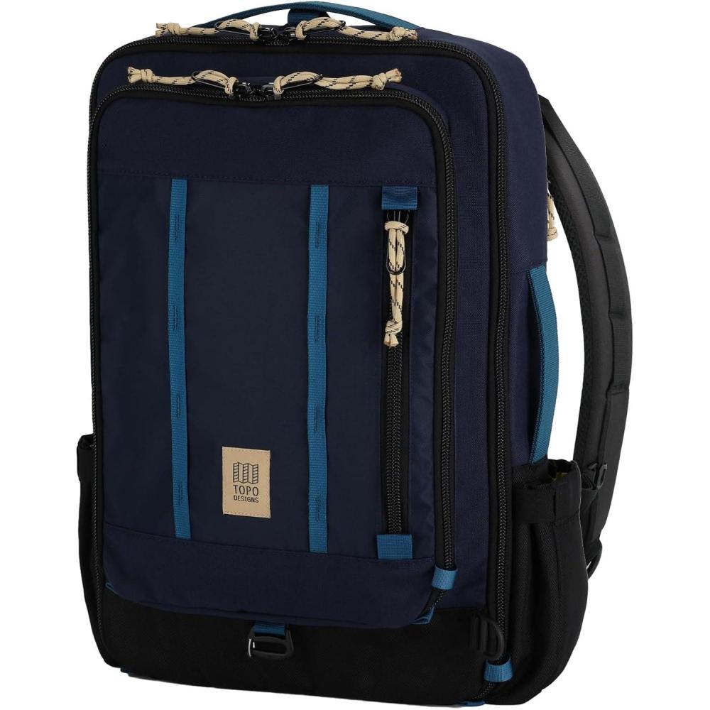 image:imageTopo Designs Global Travel Bag 3040 Liter Carryon Compliant Versatile Pack 3 Carry Options External Laptop Sleeve EcoFriendly 30L Apex Pond BlueNavySahara