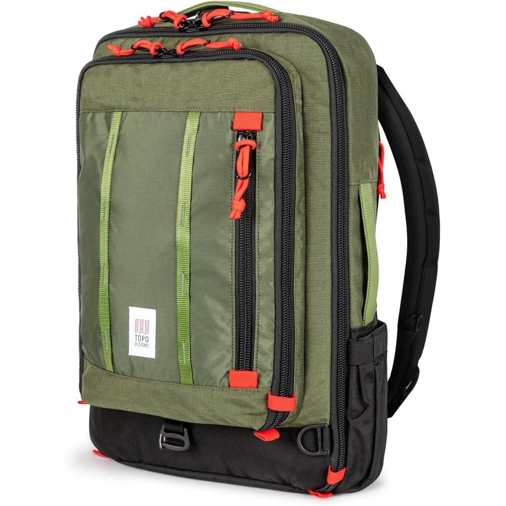 image:imageTopo Designs Global Travel Bag 3040 Liter Carryon Compliant Versatile Pack 3 Carry Options External Laptop Sleeve EcoFriendly 30L Apex Pond BlueOlive