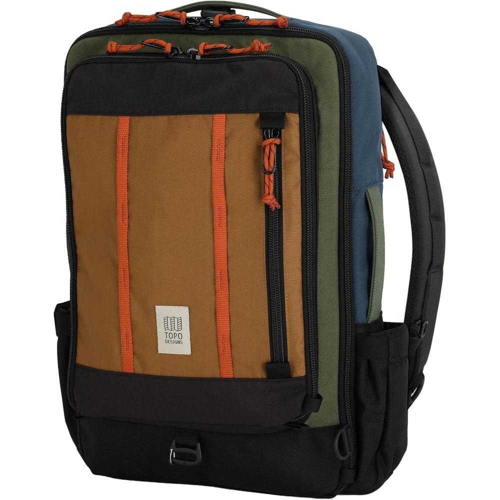 image:imageTopo Designs Global Travel Bag 3040 Liter Carryon Compliant Versatile Pack 3 Carry Options External Laptop Sleeve EcoFriendly 30L Apex Pond BlueOliveDark Khaki