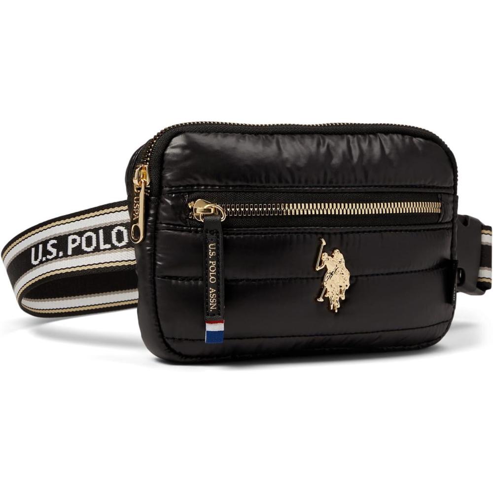 image:imageUS POLO ASSN Unisex Quilte Nylon Fanny PackBlack