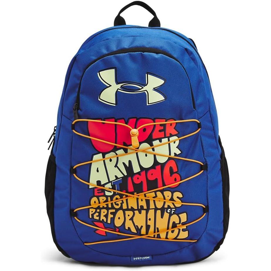 image:imageUnder Armour Hustle Sport Backpack434 Tech Blue Black Retro Green
