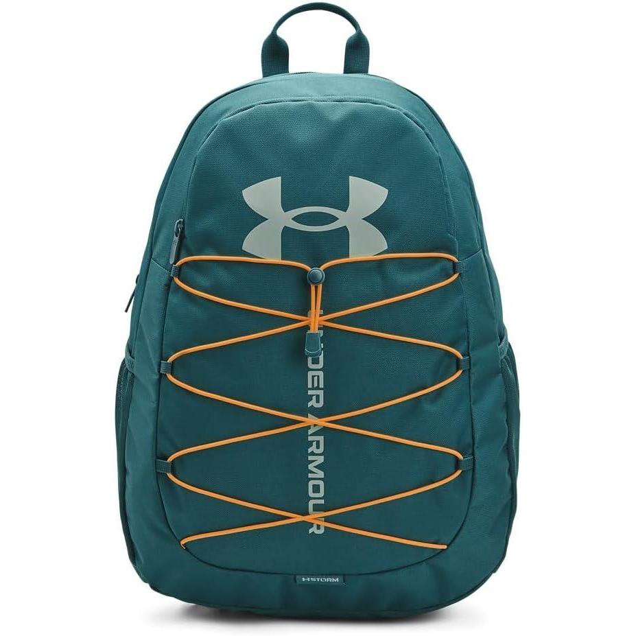 image:imageUnder Armour Hustle Sport Backpack716 Tourmaline Teal Opal Green Orange Ice
