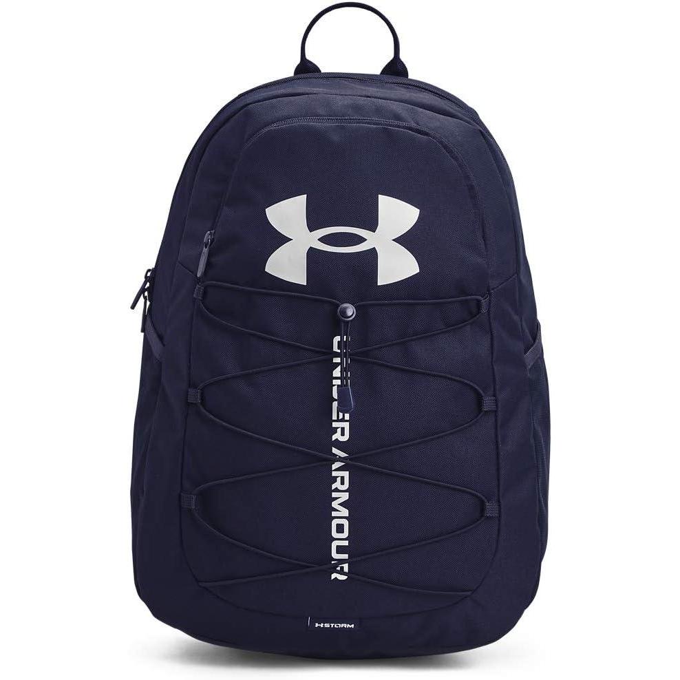 image:imageUnder Armour Hustle Sport BackpackMidnight Navy 410Metallic Silver