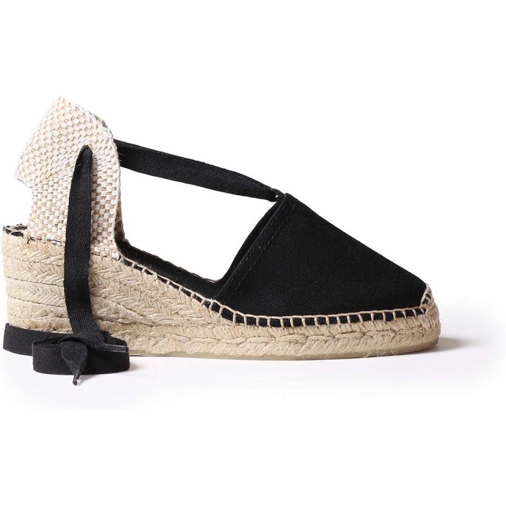image:imageValencian espadrille with strings VALENCIABlack Canvas